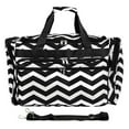 thumbnail image 3 of CalBags Chevron 19-inch Duffel Bag, Black White, 3 of 7