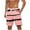 Pink, variant on ZCFZJW Men's Hawaiian Beach Shorts Big and Tall Regular Fit Elastic Waist Drawstring Swim Trunks Lightweight Summer Casual Striped Print Shorts with Pocket Black XXL