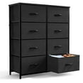 thumbnail image 4 of Resenkos 8 Drawer Dresser Fabric Storage Tower, Chest of Drawers for Bedroom, Sturdy Steel Frame, Wooden Top Black, 4 of 7