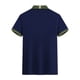 thumbnail image 4 of Mens Casual Manga Corta Botón Abajo Camisas de Color Sólido Botón Turndown Cuello Blusa Camisa, Poliéster, 4 of 5