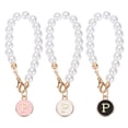 thumbnail image 1 of Uxcell 3 piezas de accesorios de encanto de letras cadena de perlas para taza de tumbler blanco/negro/rosa (letra P), 1 of 6