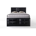 thumbnail image 2 of Bowery Hill Transitional Design Queen Size Bed with Storage, Headboard Bookcase in Black, 2 of 5