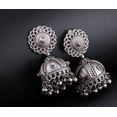 thumbnail image 3 of Parshwa Creations Indian Black Oxidised Light weight Alloy Jhumki Earring For Women,Party, Wedding, and Festive Occasions, 3 of 6