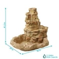 thumbnail image 3 of Sunnydaze Stone Springs Polyresin Outdoor Water Fountain with Lights, 3 of 6