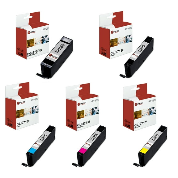 10Pk LTS PGI-270 CLI-271 PB/B/C/M/Y HY Compatible for Canon Pixma MG5720 Ink