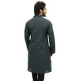 thumbnail image 4 of Atasi Men's Casual Linen Long Kurta Gray Ethnic Designer Shirt Wear-Small, 4 of 7
