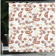 thumbnail image 3 of Ambesonne Paisley Shower Curtain, Rose Buds Print Bohemian, 69"Wx70"L, Cinnamon Khaki, 3 of 4