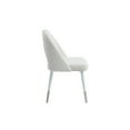 thumbnail image 3 of 22 Inch Side Dining Chair Set of 2 Plush White Velvet Metal and Wood Base, 3 of 6