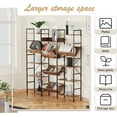 Triple Wide 5 Tier Bookshelf, Bookcases with Open Display Shelves for