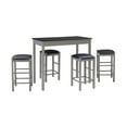 thumbnail image 3 of Linon Salene 5-Piece Tavern Set, Gray with Black Marble Top, 3 of 10