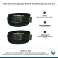 thumbnail image 3 of CTM Kids' Cotton Adjustable Belt with Brass Clamp Slide Buckle (Pack of 2), 3 of 3