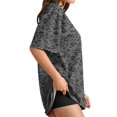 thumbnail image 4 of Leopard Print Shirts For Women Crew Neck Short Sleeve Oversized Tshirts Womens Casual Athletic Loose Fit Trendy Tee For Workout & Daily Wear, 4 of 4