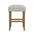 thumbnail image 4 of HomePop 25" Indoor Square Backless Upholstered Counter Stool, Sage and Cream Mini Grid Pattern, 4 of 8