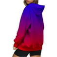 thumbnail image 6 of Cmfcve Women's Athletic Hoodies Relaxed Fit Drop Shoulder Long Sleeve Hooded Sweatshirt Gradient Color Pullover Sports Tunics Top, 6 of 7