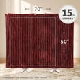 thumbnail image 6 of Sunbeam Heated Maroon Throw with Channeled Faux Fur and 4 Heat Settings, 50x70 Inch, 6 of 12