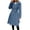 Gray Blue, variant on Women'S Trench Coat Fashion Lapel Double Breasted Thick A Line Pea Coats Jacket with Pockets Wine Red XL