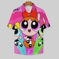 thumbnail image 3 of The Powerpuff Girls Casual Short Sleeve Shirt Lapel Collar Shirt Summer Beach Shirt 4XL, 3 of 8