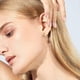 thumbnail image 4 of Luxury Diamond Jewelry Earrings, Elegant Scalloped Bling Pendant Hoop Women Jewelry, Twisted Hoop Earrings, Zircon Diamond Earrings, Hoop Earrings for, 4 of 4