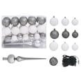 thumbnail image 4 of vidaXL Slim Artificial Pre-lit Christmas Tree with Ball Set Green 180 cm, 4 of 5