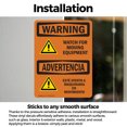 thumbnail image 3 of (2 Pack) Watch For Moving Equipment Bilingual OSHA Warning Sign, 3 of 7