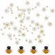 thumbnail image 1 of 80 cuentas de vidrio millefiori hechas a mano, decoradas con margaritas y abejas, 3 estilos, espaciador suelto, flor., 1 of 5