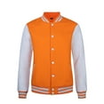 thumbnail image 2 of Varsity Baseball Jacket for Women 2025 Long Sleeve Button Casual Letterman Bomber Jackets with Pockets Outerwear, 2 of 3