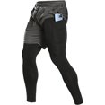 thumbnail image 1 of Compression Running Pants Men Double-deck 2 in 1 Sportswear Jogging Trousers Gym Training Tracksuit Workout Sport Sweatpants Men, 1 of 5