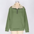 thumbnail image 3 of DAFPZW Shirt for Women Fleece Western Sweatshirt Casual Long Sleeve Stand Collar Zipper Pullover Winter Tops, 3 of 8