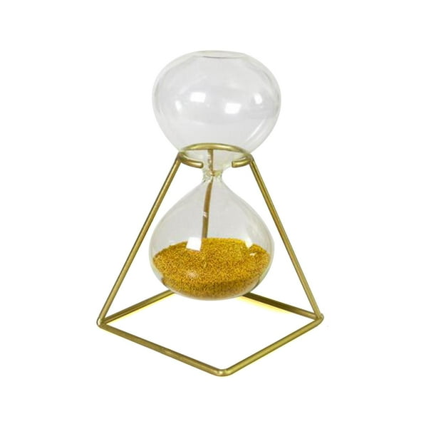 Reloj de arena dorado creativo adorno de mesa decorativo con estante de vidrio accesorios para fotos para dormitorio decoracion del hogar regalos Macarena Reloj de arena Walmart en linea