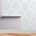 thumbnail image 6 of Main Street 20.5 in x 16 ft Blue Damask Peel and Stick Self‑Adhesive Wallpaper Roll for Accent Walls and Home DIY (Covers 28.18 sq ft), 6 of 6