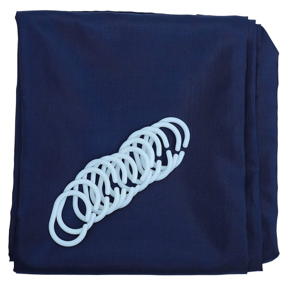 HEATSHAKING 1Pc Practical Blue Bathroom Curtain Thick Fabric Shower Curtain for Privacy