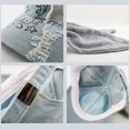thumbnail image 7 of XIAOCHA Womens Bunny Ear Distressed Baseball Cap Shapeable Brim Outdoor Ball Hat,Light Blue, 7 of 7