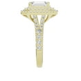 thumbnail image 5 of Unique Moments 3 ct Lab Grown Split Shank Emerald Diamond Halo Engagement Ring 14K Yellow Gold, 5 of 6