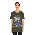 thumbnail image 3 of Cute Living My Best Ramen Life Kawaii Anime Koala Chopsticks Tshirt S-3XL, 3 of 9