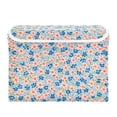 thumbnail image 7 of Yayeee Collapsible Cube Storage Bin with Lid Fabric Closet Decorative Basket with Handles, Small Pink Flower, 7 of 7