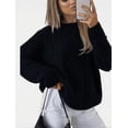thumbnail image 7 of Women's Oversized Cable Knit Sweater - Chunky Knit Pullover with Timeless Textured Design for Effortless Casual Chic Fall & Winter Fashion, 7 of 7
