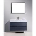 thumbnail image 2 of KubeBath Bliss 40" High Gloss Gray Oak Wall Mount Single Sink Modern Bathroom Vanity, 2 of 9