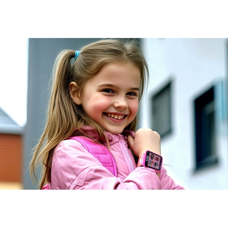 Mattel Barbie Childrens iTime Unisex Touchscreen Smart Watch with Silicone  Strap and Metallic Pink Case 42MM