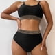 thumbnail image 1 of Traje de baño para mujer, moda, cómodo, color sólido, bikini, traje de baño de color liso para mujer, conjuntos de bikinis, trajes de baño para mujer, 1 of 5