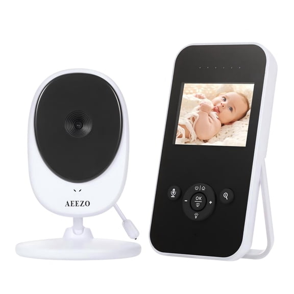 AEEZO Video Monitor with 2.4‑Inch LCD Screen, Two‑Way Audio, Night Vision, VOX Mode, Wireless Camera