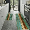 thumbnail image 2 of Kitchen Rugs Farmhouse Style 2 Piece Kitchen Rugs and Mats Non Skid Washable Kitchen Runner Rug Set Teal Cushioned Kitchen Mats for Floor Front of Sink Hallway Laundry Room, 2 of 6