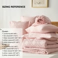 thumbnail image 7 of Davulos Queen Comforter Set 7 Pieces Pink Queen Bedding Set for All Seasons Bed in a Bag with Comforter, Sheets, Pillowcases & Shams, 7 of 7