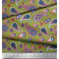 thumbnail image 2 of Soimoi Velvet Fabric Artistic Paisley Decor Fabric Printed Yard 58 Inch Wide, 2 of 3