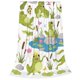 thumbnail image 2 of Fotbe Cartoon Frogs Manta de Franela Acolchonada con Estampado, Súper Suave y Esponjosa, Extra Grande para Sofá, Cama, Uso Todo el Año-40"x30", 2 of 7