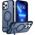 thumbnail image 1 of Funda con Soporte Magnético invisible, Delgada Mate, para iPhone 13 Pro Max, Azul, 1 of 7
