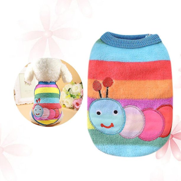 Chaleco de cachorro de dibujos animados de invierno, ropa cálida de franela para perros peque?os, traje francés de Chihuahua P