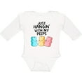 thumbnail image 3 of Inktastic Easter Just Hangin' with My Peeps Boys or Girls Long Sleeve Baby Bodysuit, 3 of 5