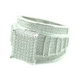 thumbnail image 5 of Serene Collection Ladies Wedding Ring Extra Wide 3 in 1 Style Pave Set Sterling Silver and CZ, 5 of 5