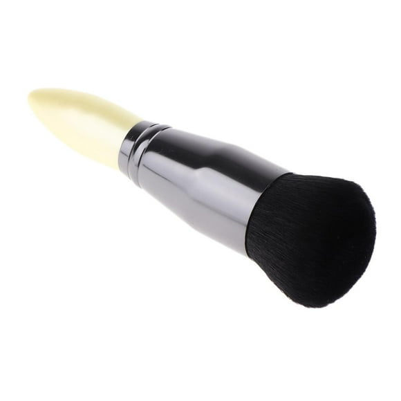 Brocha Mini para maquillaje en polvo Zulema multicolor Beige Amarillo 13 x 3.5 x 3.5cm