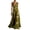 01 Green, variant on Elegant Chiffon Floor Lenght Dress for Women Summer Bohemian Floral Print V Neck Wedding Guest Vacation Dresses